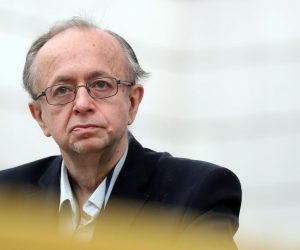 23.03.2018., Zagreb - Boris Hrovat, urednik na III. programu HR-a, gdje radi kao recenzent i kriticar u emisijama o knjizevnosti i kazalistu, a od 1993. uredjuje emisije Antologija pripovijetke i Hrvatska proza (ulomci iz aktualne hrvatske knjizevne produkcije). Photo: Robert Anic/PIXSELL