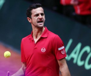 Lille: Dodig i Pavić protiv Herberta i Mahuta u finalu Davis Cupa 24.11.2018., Lille, Francuska - Na stadionu Pierre-Mauroy odigrano je finale Davis Cupa izmedju Francuske i Hrvatske. Drugog dana odigran je mec parova izmedju Pierre-Huguesa Herberta i Nicolasa Mahuta protiv   Ivana Dodiga i Mate Pavica. Mate Pavic Photo: Sanjin Strukic/PIXSELL