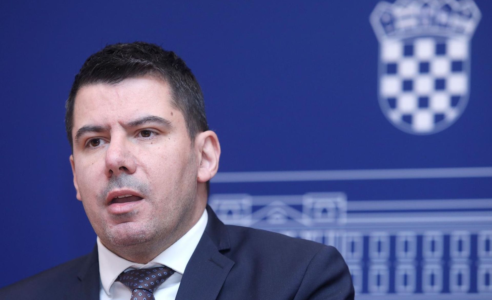25.02.2020., Zagreb - Na konferenciji za medije Kluba zastupnika Mosta nezavisnih lista o temi: "Kako trgovacka vecina i ljudi pod istragama mogu odlucivati o izboru glavnog drzavnog odvjetnika?", govorio je zastupnik Nikola Grmoja.
Photo: Patrik Macek/PIXSELL