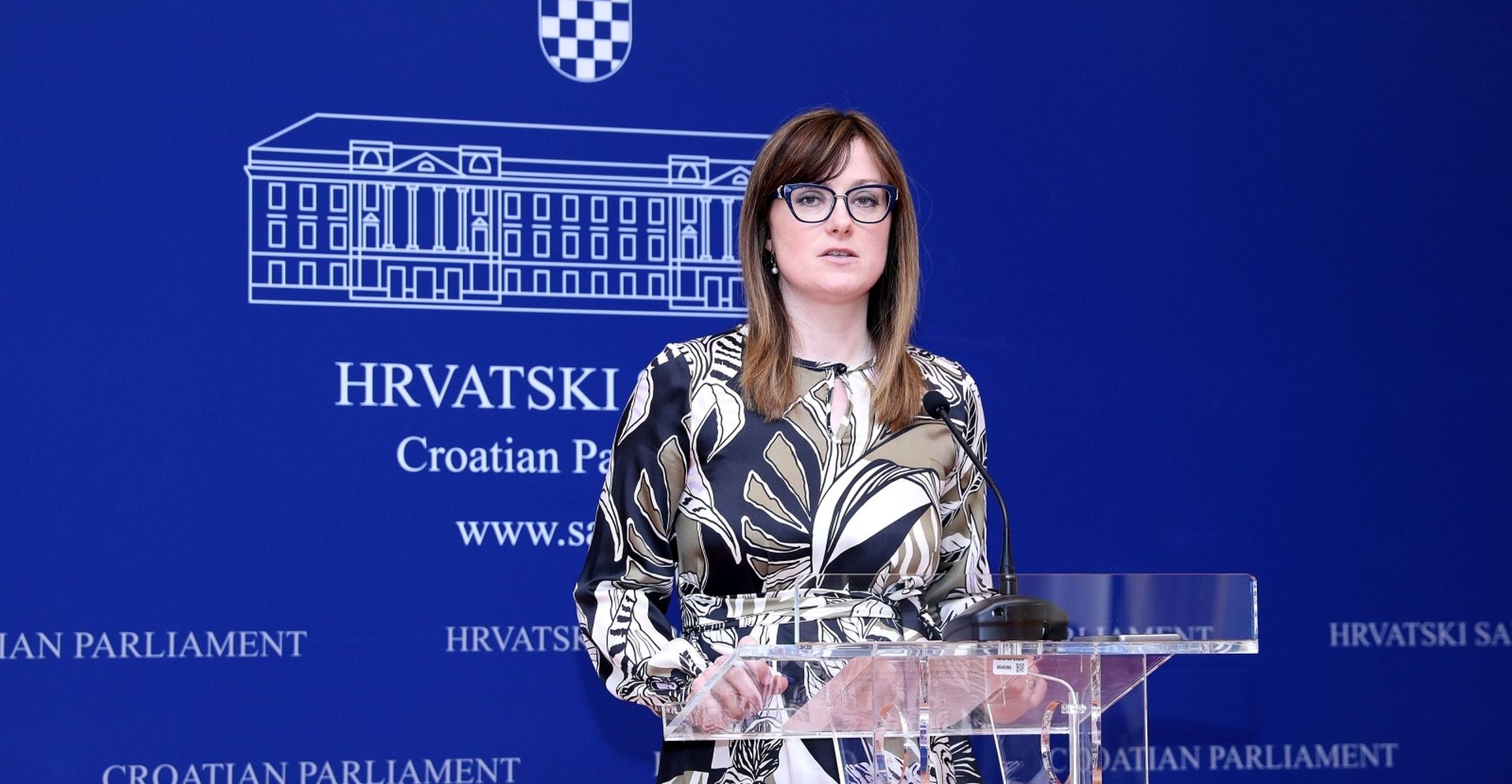 27.02.2020., Zagreb - Na konferenciji za medije Kluba zastupnika Hrvatske demokratske zajednice o samovolji SDP-a u Sisku govorila je zastupnica Zeljka Josic.
Photo: Patrik Macek/PIXSELL