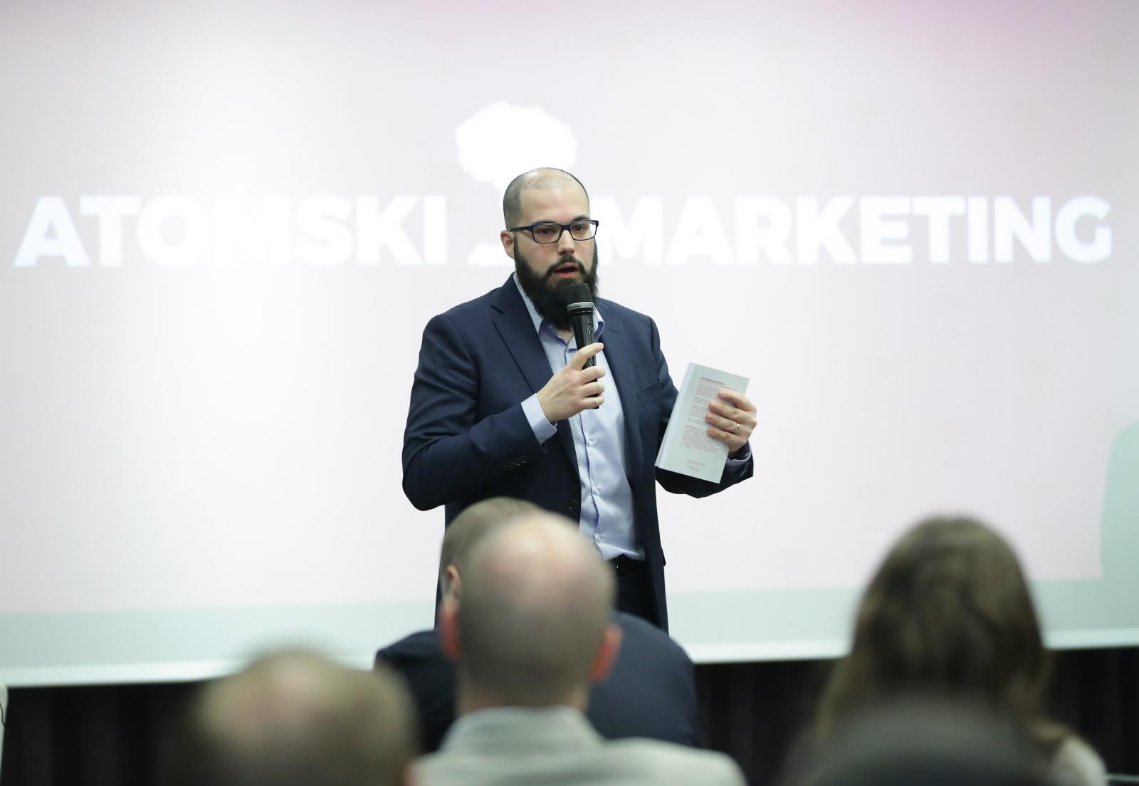 Zagreb: Predstavljanje knjige Atomski marketing autora Marijana Palića 29.01.2019., Zagreb, hotel Hilton - Predstavljanje knjige Atomski marketing Marijana Palica i suautora Mate Rajica.
Photo: Igor Kralj/PIXSELL