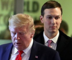 FILE PHOTO: 2020 World Economic Forum in Davos FILE PHOTO: U.S. President Donald Trump and White House senior adviser Jared Kushner leave the 50th World Economic Forum (WEF) annual meeting in Davos, Switzerland, January 22, 2020. REUTERS/Denis Balibouse/File Photo Denis Balibouse