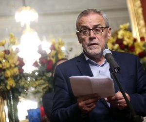 21.01.2020., palaca Dverce, Zagreb - Gradonacelnik Grada Zagreba Milan Bandic i predsjednik Gradske skupstine Grada Zagreba Drago Prgomet pripredili tradicionalno novogodisnje primanje za novinare. 
Photo: Marin Tironi/PIXSELL