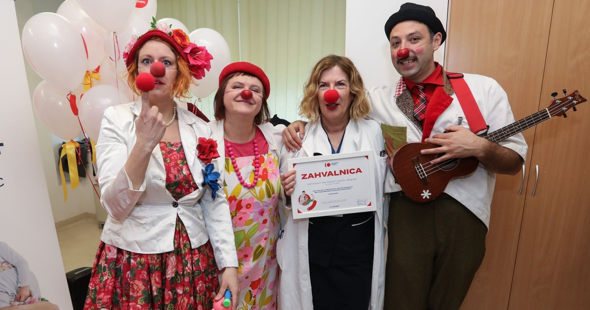 25.02.2020., Zagreb, Udruga Crveni nosovi - klaunovidoktori u KBC Zagreb obiljezili  jubilarni 10. rodjendan.  
Photo: Robert Anic/PIXSELL
