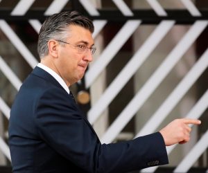EU leaders summit in Brussels Croatia's Prime Minister Andrej Plenkovic gestures as he arrives for the second day of the European Union leaders summit, held to discuss the EU's long-term budget for 2021-2027, in Brussels, Belgium, February 21, 2020. REUTERS/Reinhard Krause REINHARD KRAUSE