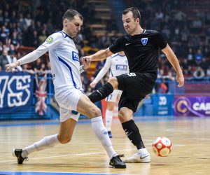 30.04.2019., mala dvorana Doma sportova, Zagreb - Treca utakmica cetvrtfinala doigravanja za prvaka 1. HMNL, MNK Futsal Dinamo - MNK Uspinjaca Zagreb. 
Photo: Josip Regovic/PIXSELL