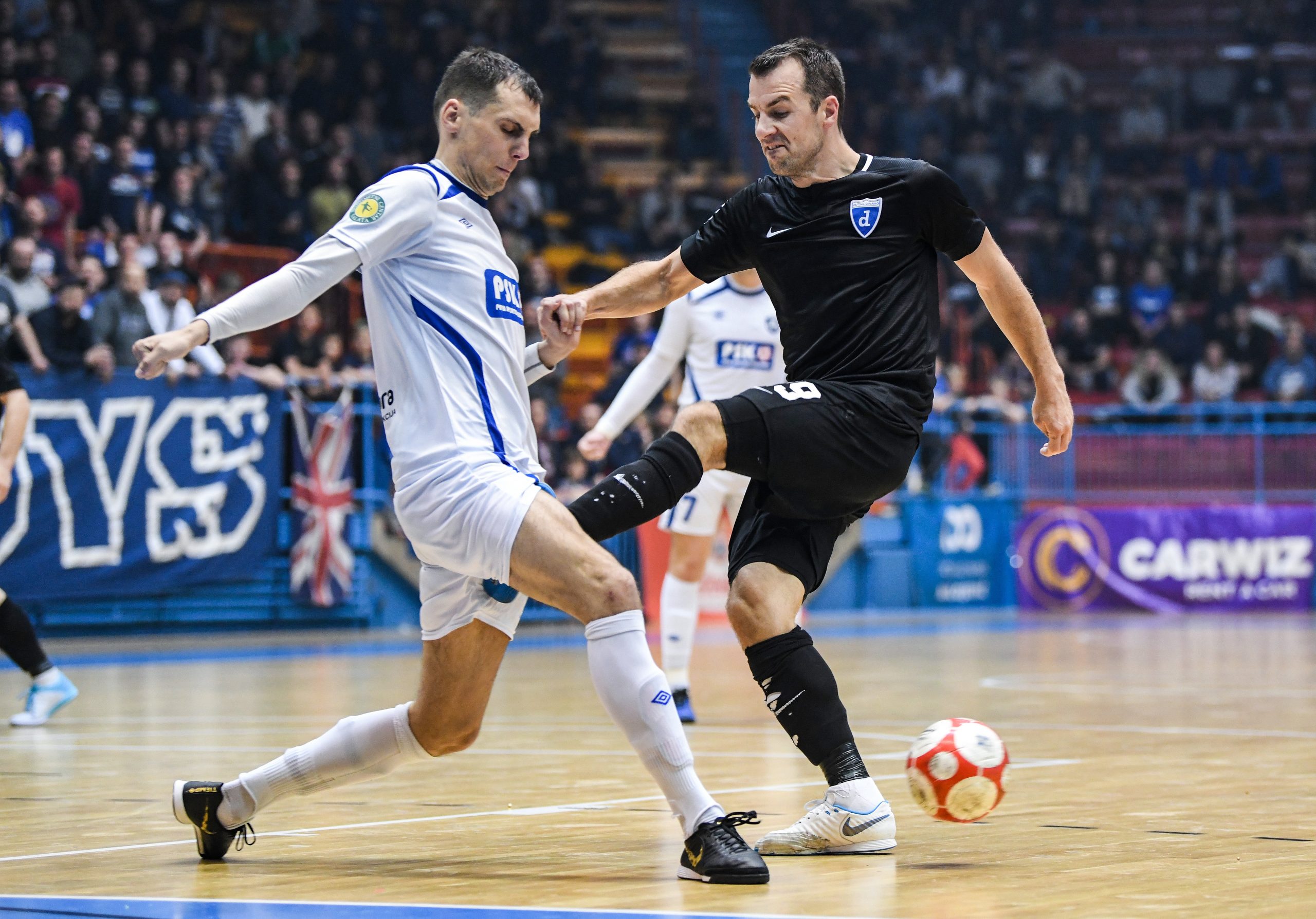 30.04.2019., mala dvorana Doma sportova, Zagreb - Treca utakmica cetvrtfinala doigravanja za prvaka 1. HMNL, MNK Futsal Dinamo - MNK Uspinjaca Zagreb. 
Photo: Josip Regovic/PIXSELL
