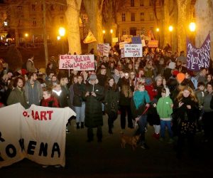 08.03.2020., Zagreb - Feministicki kolektiv fAKTIV odrzao je Nocni mars - 8. mart, pod sloganom "Zivio feminizam! Zivio 8. mart!" 

Photo: Dalibor Urukalovic/PIXSELL