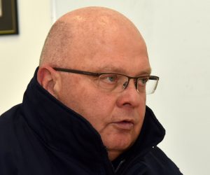 09.03.2020., Pula - Konferencija za medije Stozera civilne
zastite Istarske zupanije na temu koronavirusa (COVID-19) odrzala se u Zavodu za javno zdravstvo. Zapovjednik Vatrogasne zajednice IZ-a i nacelnik Stozera civilne zastite IZ-a Dino Kozlevac. Photo: Dusko Marusic/PIXSELL