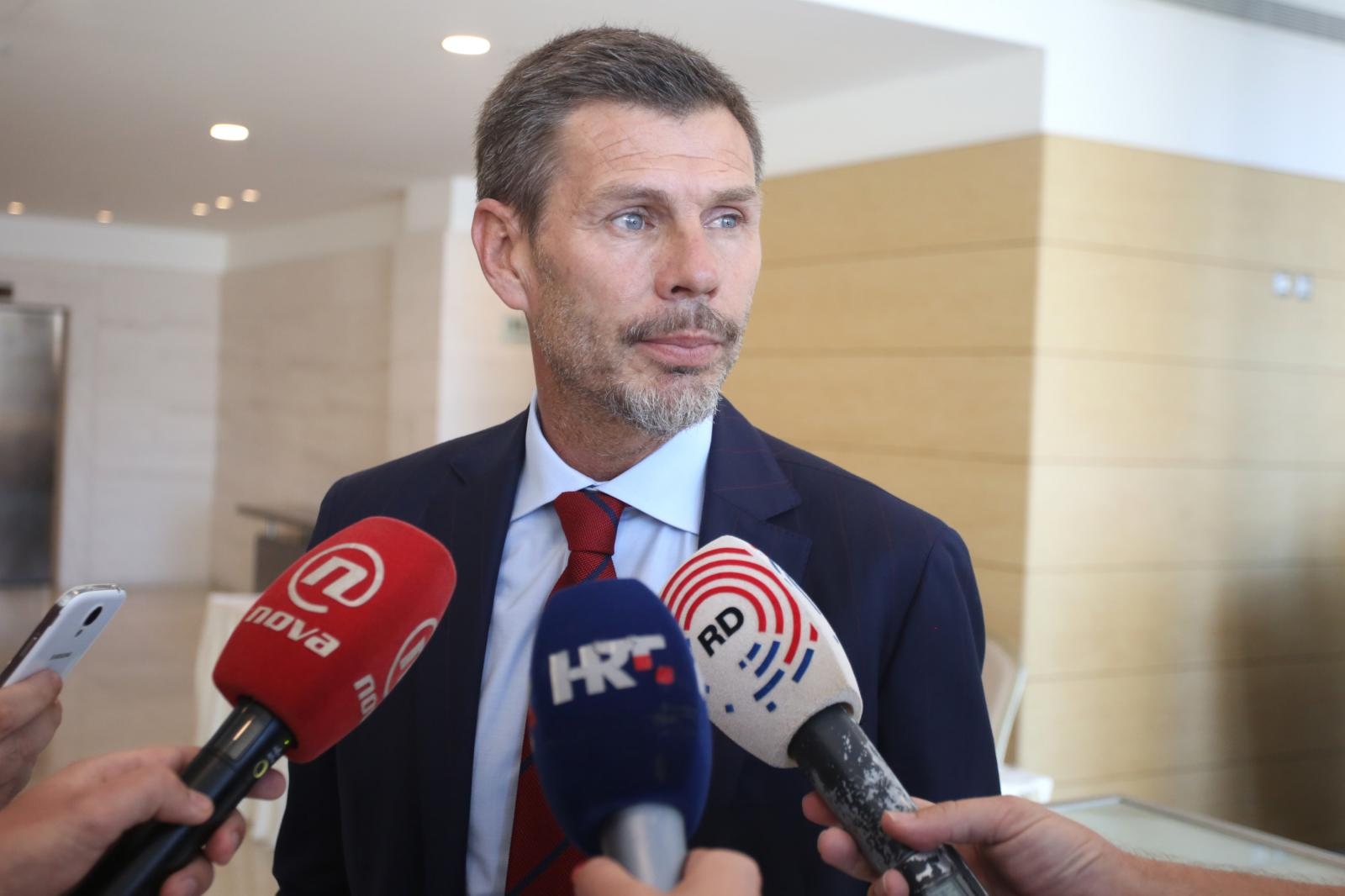 11.09.2018., Podstrana - U hotelu Le Meridien Lav odrzava se generalna skupstina Europskog udruzenja nogometnih klubova (ECA). Zvonimir Boban dao je izjavu novinarima.

Photo: Miranda Cikotic/PIXSELL