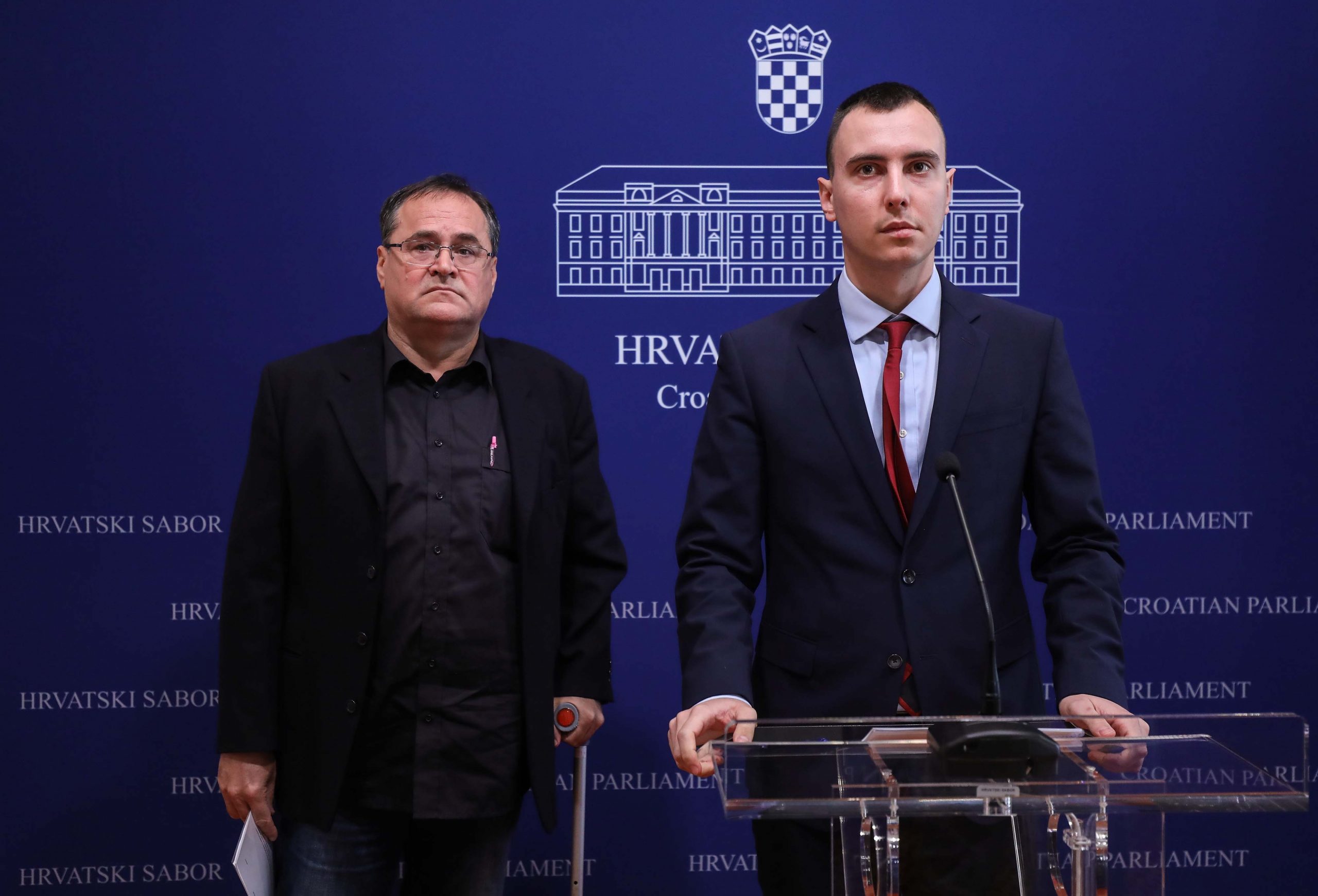 12.03.2020., Zagreb - Konferencija za medije Kluba zastupnika Nezavisne liste mladih o temi: "Prijedlog izmjena i dopuna Zakona o nistetnosti (tzv. Skibolin zakon)“. Govorili sui zastupnik Marin Skibola i Ivica Markovic, predstavnik ostecenika RBA zadruga. 
Photo: Jurica Galoic/PIXSELL