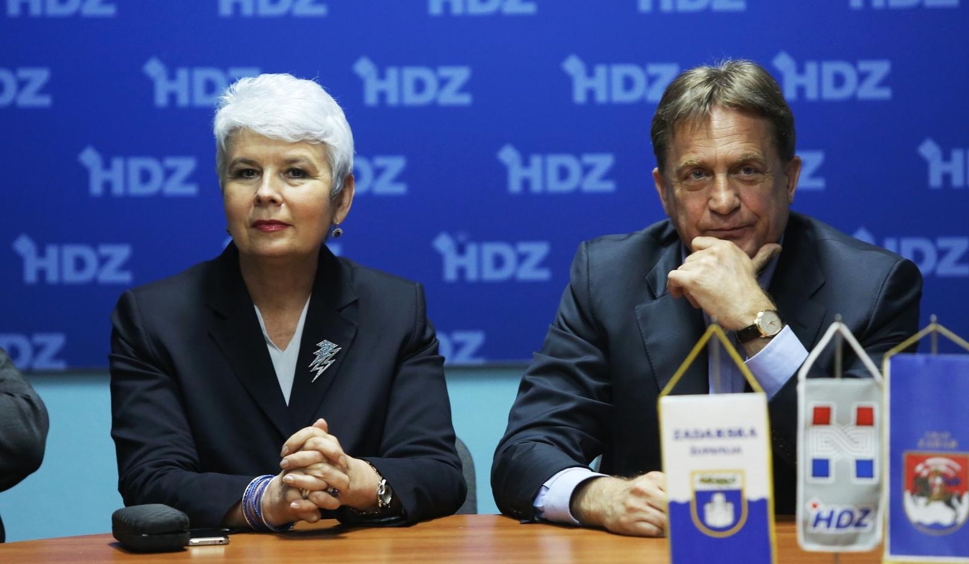 08.05.2012., Zadar - Predsjednica HDZ-a Jadranka Kosor nastavlja predizbornu turneju dolaskom u  Zadar gdje joj je domacin bio Bozidar Kalmeta, predsjednik ZO HDZ-a. 
Photo: Filip Brala/PIXSELL