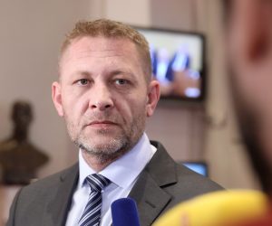 13.02.2020., Zagreb - Na konferenciji za medije odrzanoj u Saboru Kreso Beljak je komentirao ocekivanja od koalicije sa SDP-om za parlamentarne izbore.
Photo: Patrik Macek/PIXSELL