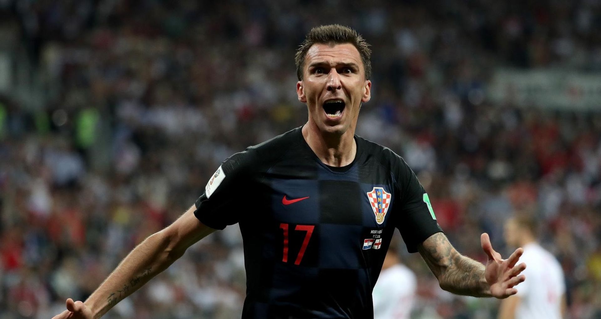 11.07.2018., stadion Luznjiki, Moskva, Rusija - Svjetsko nogometno prvenstvo 2018., polufinale, Hrvatska - Engleska.    Mario Mandzukic.
Photo: Igor Kralj/PIXSELL