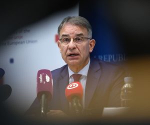 14.01.2020., Zagreb - Ministar turizma Gari Cappelli i direktor Hrvatske turisticke zajednice Kristjan Stanicic na konferenciji za medije predstavili rezultate turistickog prometa za 2019. te najavili kljucne promotivne aktivnosti u 2020.

Photo: Robert Anic/PIXSELL