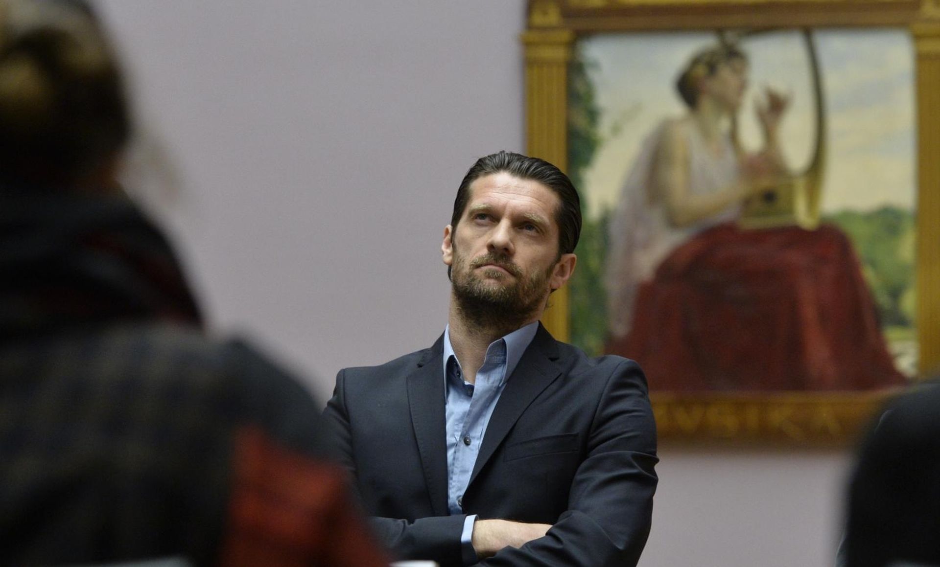 24.02.2015., Umjetnicki paviljon, Zagreb - Konferencija za medije povodom otvorenja izlozbe Kolekcija Vugrinec - remek-djela hrvatske moderne, nogometasa Davora Vugrinca. 
Photo: Marko Lukunic/PIXSELL