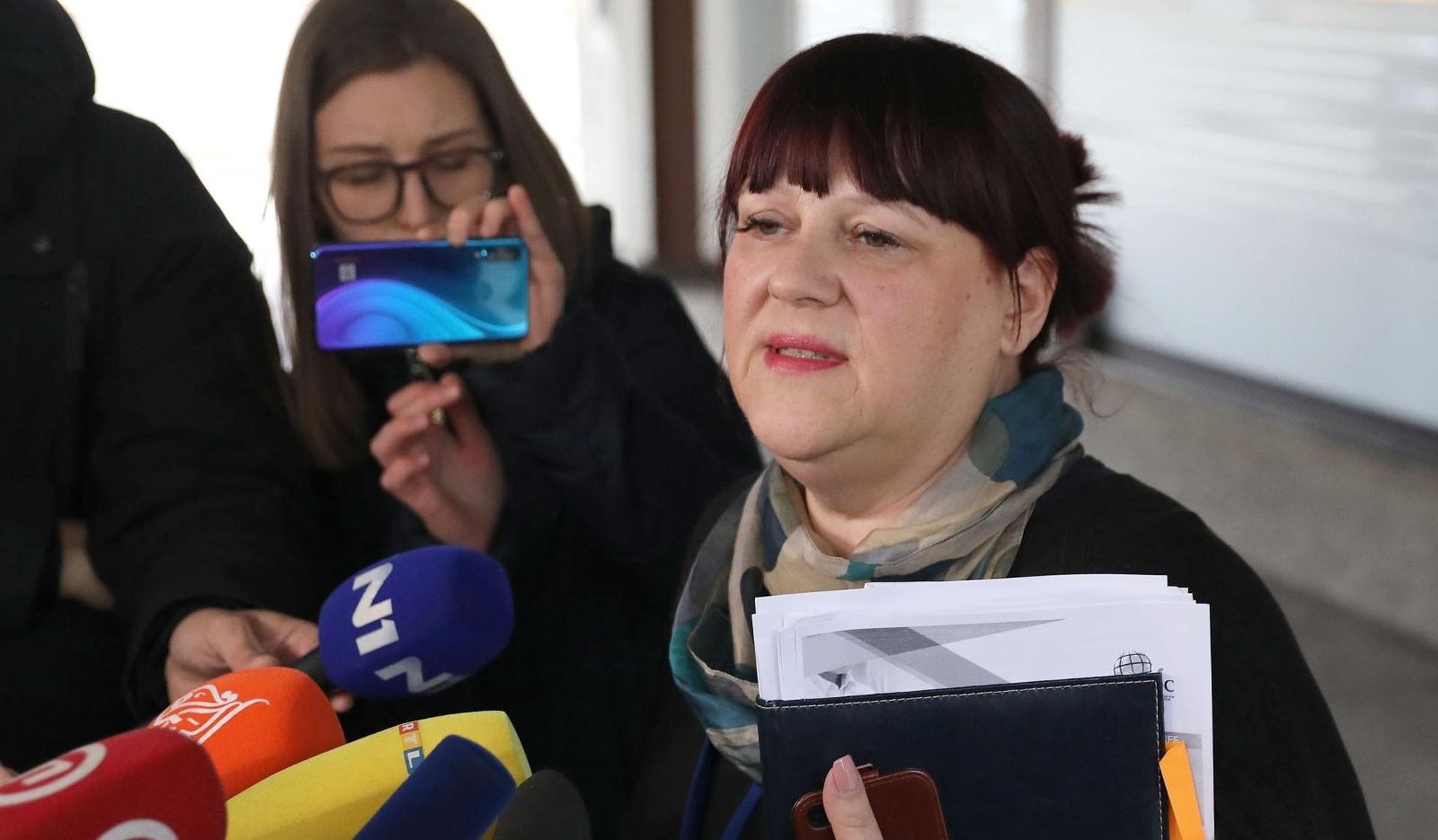 24.02.2020., Zagreb - Nakon sjednice Kriznog stozera za korona virus izjavu medijima dala je Maja Grba Bujevic.
Photo: Patrik Macek/PIXSELL
