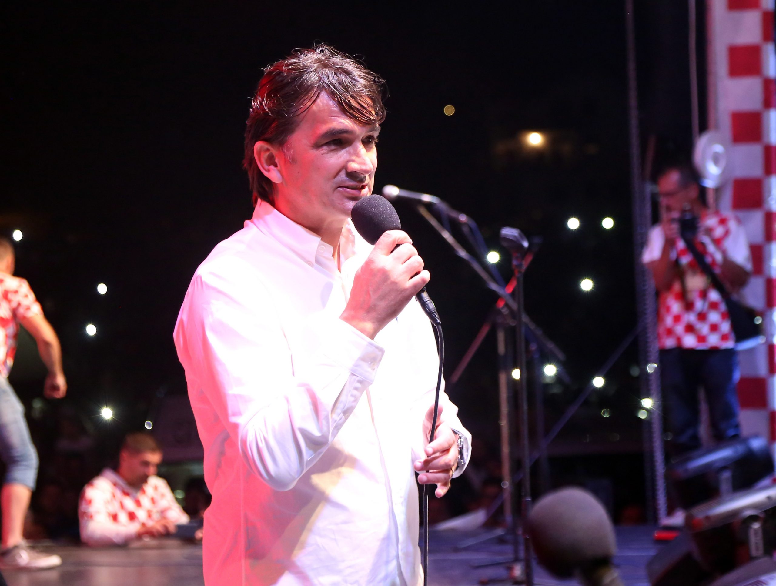 24.07.2018., Livno - Izbornik Hrvatske nogometne reprezetacije Zlatko Dalic stigao na stadion Zgona, gdje ga je docekalo nekoliko desetaka tisuca obozavatelja. Photo: Dusko Jaramaz/PIXSELL