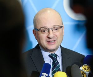 27.02.2020., Zagreb - Akademik Igor Rudan dao je izjavu o koronavirusu, a nakon toga na Edward Bernays University Collegeu odrzao je predavanje studentima. Photo: Emica Elvedji/PIXSELL
