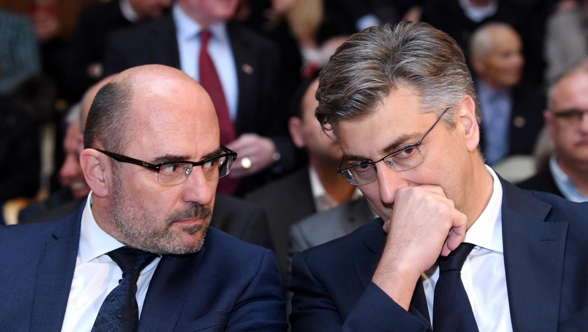 Zagreb: Andrej Plenković sudjelovao na 29. obljetnicki osnutka HDZ-a Podsused 28.03.2019., Zagreb - Predsjednik Hrvatske demokratske zajednice Andrej Plenkovic sudjelovao je svecanom obiljezavanju 29. obljetnice osnutka podrucnih odbora HDZ-a Podsused, Vrapce, Stenjevec i Crnomerec, u Centaru za kulturu i obrazovanje Susedgrad. Milijan Brkic, Andrej Plenkovic
Photo: Marko Lukunic/PIXSELL