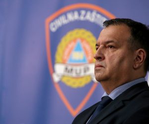 28.03.2020., Zagreb - Konferencija za medije Nacionalnog stozera civilne zastite oko korona virusa odrzana je u Ravnateljstvu civilne zastite. Vili Beros. 
Photo: Goran Stanzl/PIXSELL