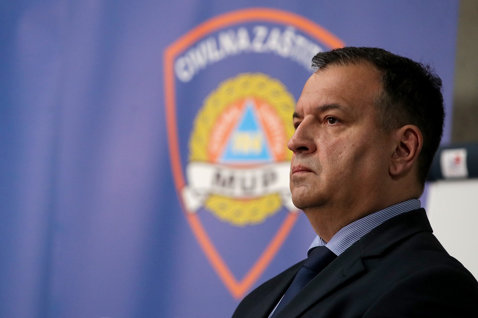 28.03.2020., Zagreb - Konferencija za medije Nacionalnog stozera civilne zastite oko korona virusa odrzana je u Ravnateljstvu civilne zastite. Vili Beros. 
Photo: Goran Stanzl/PIXSELL