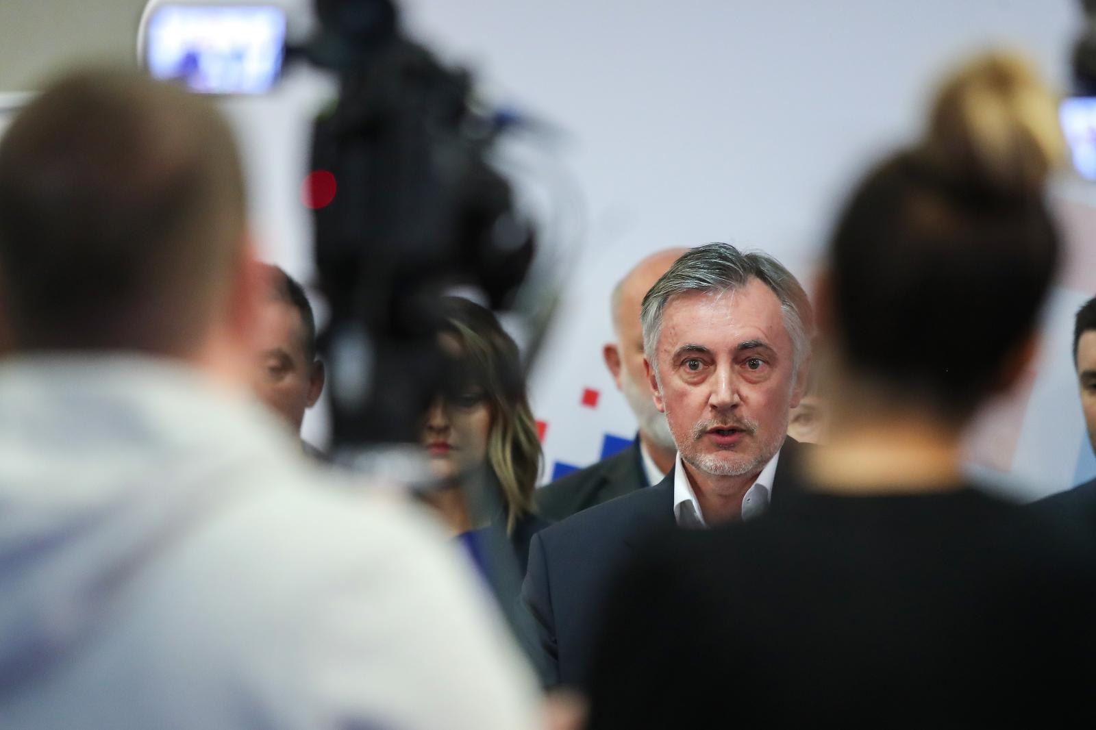29.02.2020., Zagreb - U hotelu Panorama Miroslav Skoro imao je osnivacku skupstina stranke Miroslava Skore - Domovinski pokret. Izjave za medije nakon osnivacke skupstine. 
Photo: Luka Stanzl/PIXSELL