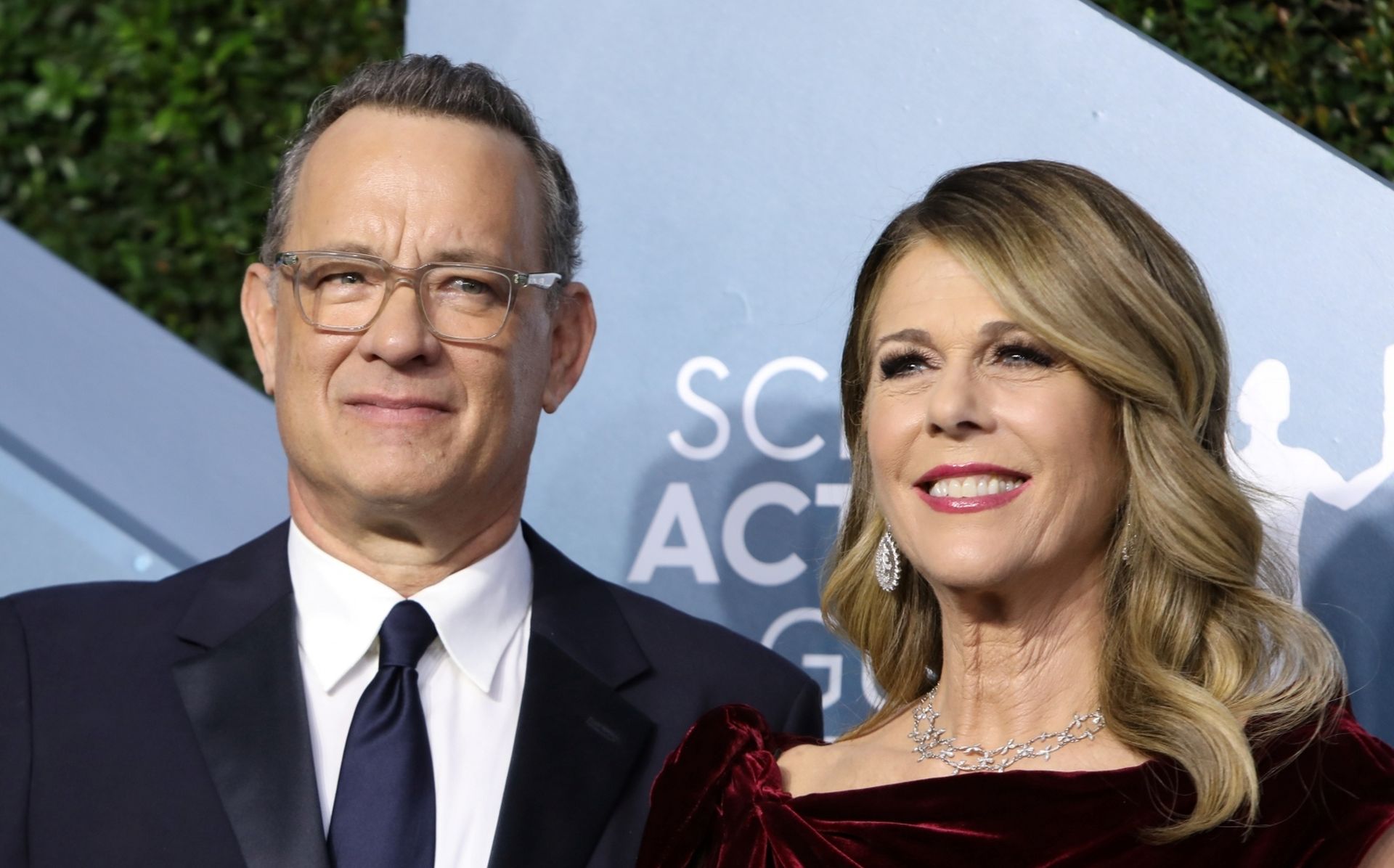 FILE PHOTO: Tom Hanks and Rita Wilson FILE PHOTO: 26th Screen Actors Guild Awards - Arrivals - Los Angeles, California, U.S., January 19, 2020 - Tom Hanks and Rita Wilson. REUTERS/Monica Almeida/File Photo Monica Almeida