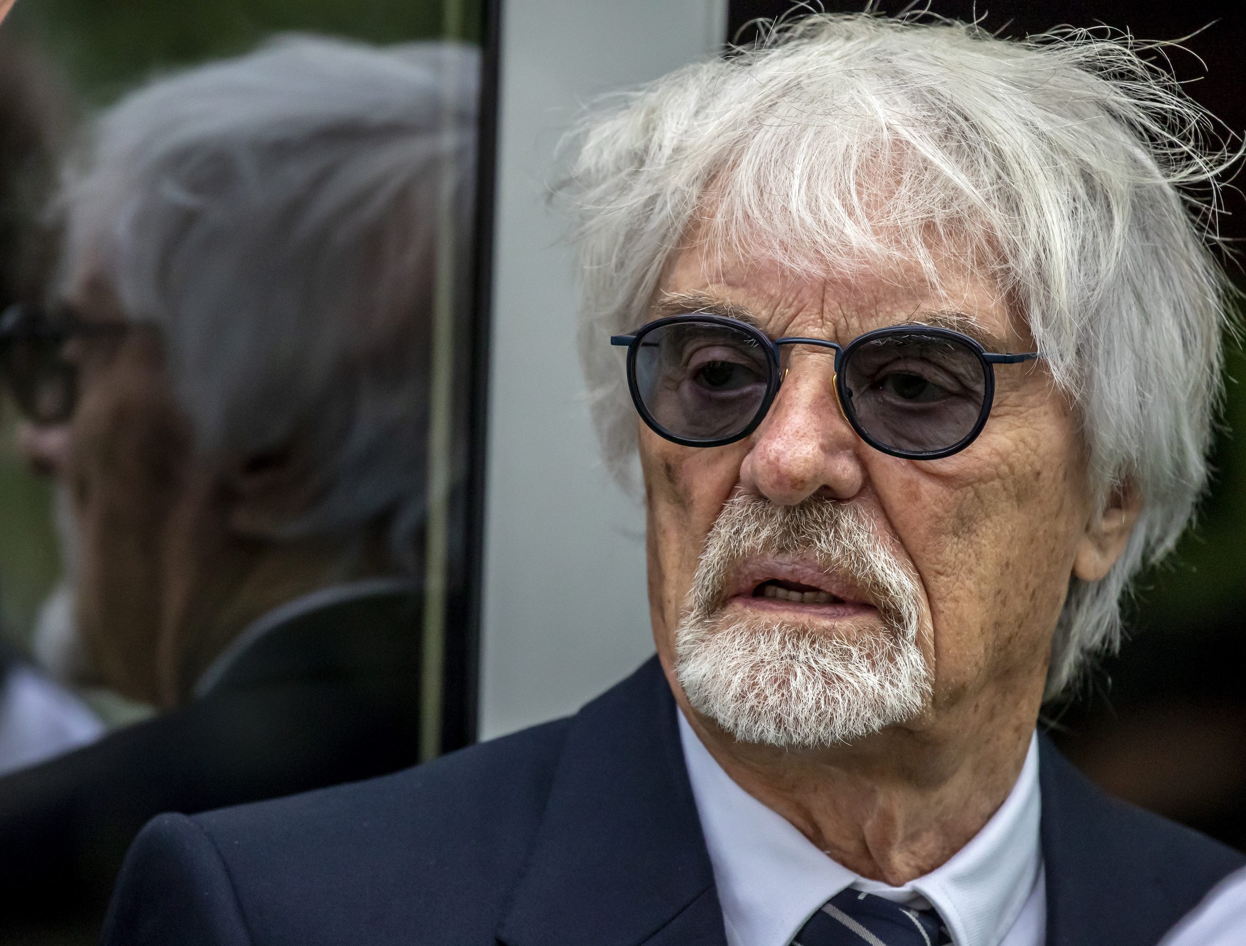 epa08328362 (FILE) Former F1 boss Bernie Ecclestone is seen in the paddock prior to Formula One Grand Prix of Russia at the Sochi Autodrom circuit, in Sochi, Russia, 30 September 2018.  According to reports on 28 March 2020, Former F1 boss Bernie Ecclestone would completely abandon 2020 Formula One season due to the spread of the Coronavirus.  EPA/SRDJAN SUKI *** Local Caption *** 54665871