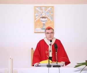 Zagreb, 05.04.2020 - U povodu kræanskog blagdana Cvjetnice nadbiskup zagrebaèki kardinal Josip Bozaniæ u nedjelju je, predvodeæi euharistijsko slavlje, uputio vjernicima poruke ohrabrenja i vjere te pozvao na stvaranje novoga zajednitva u izazovnim vremenima. foto HINA/ Zagrebaèka nadbiskupija/ ik
