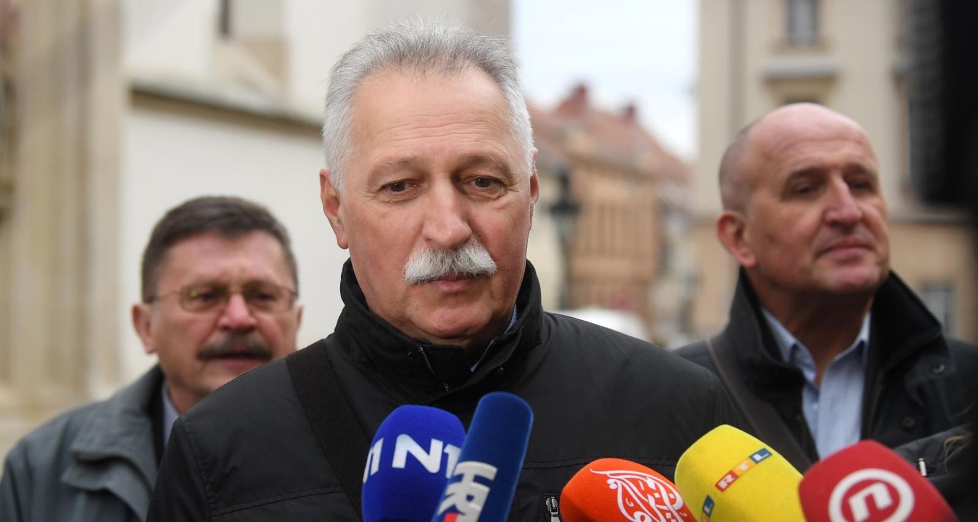 01.12.2019., Zagreb - U Banskim dvorima odrzava se nastavak pregovora obrazovnih sindikata i vlade oko strajka u skolama. Predsjednik Nezavisnog sindikata zaposlenih u srednjim skolama Hrvatske Branimir Mihalinec, Sanja Sprem
Photo: Marko Lukunic/PIXSELL