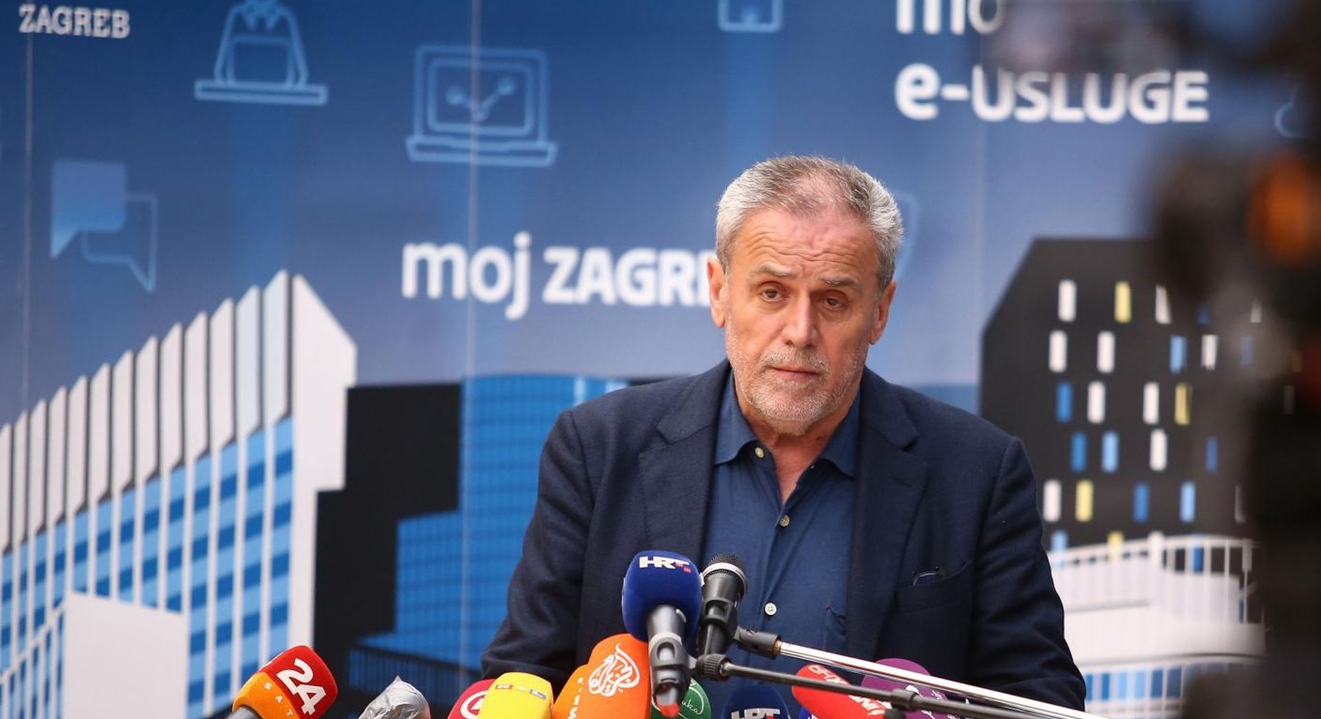 06.04.2020. Zagreb - Izjava za medije nakon sastanka Stozera civilne zastite Grada Zagreba.
Photo: Matija Habljak/PIXSELL