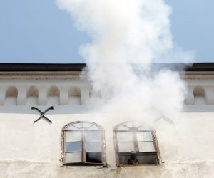 07.08.2015., Zagreb - Ekipa nizozemske drzavne televizije TV NL3 snimila je prilog o Grickom topu koji svaki dan pucnjem s kule Lotrscak oznacava podne. 
Photo: Borna Filic/PIXSELL