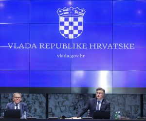 09.04.2020., Zagreb - U Nacionalnoj i sveucilisnoj knjiznici odrzana je 223 sjednica Vlade.
Photo: Robert Anic/PIXSELL
