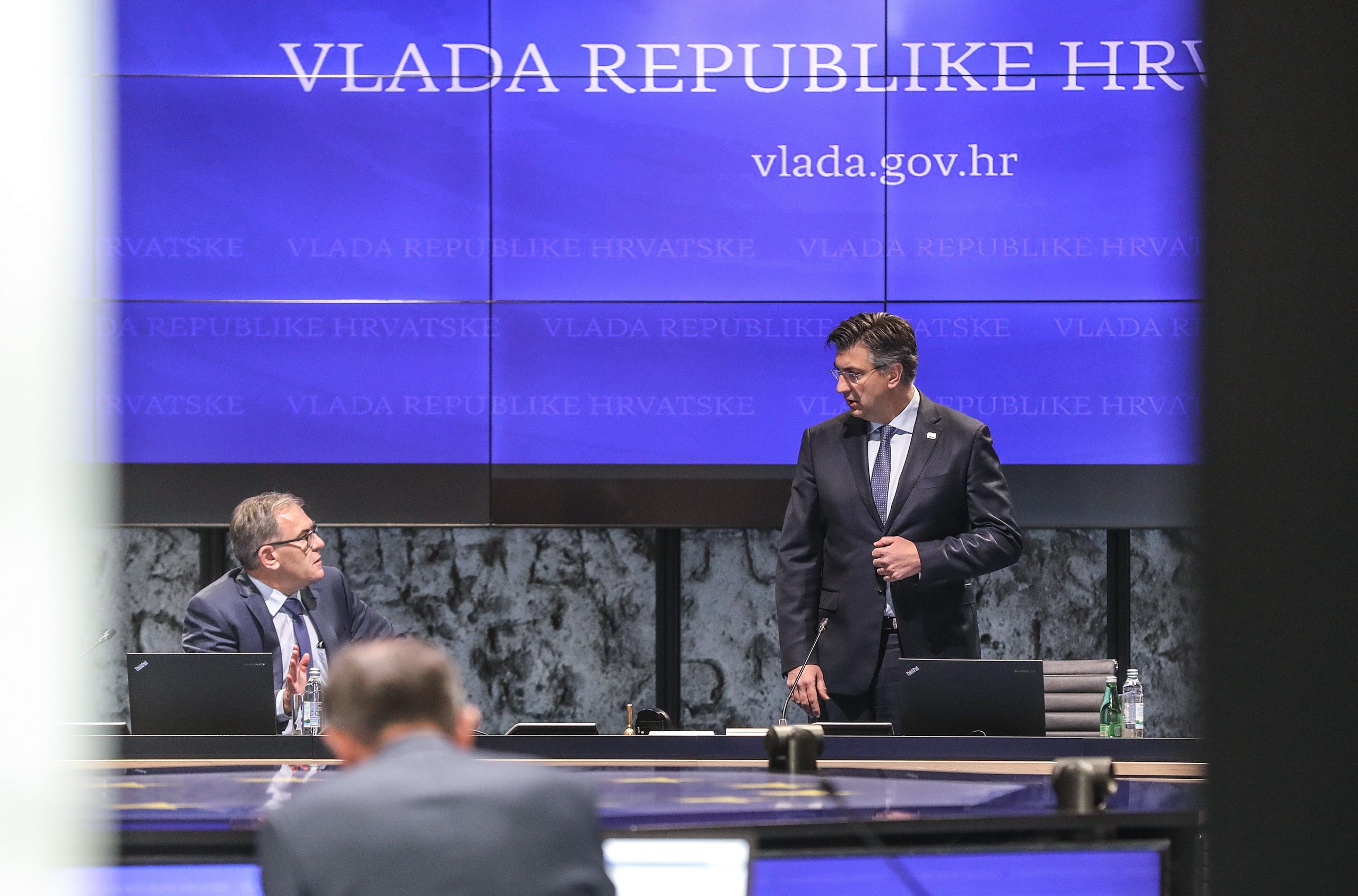 09.04.2020., Zagreb - U Nacionalnoj i sveucilisnoj knjiznici odrzana je 223 sjednica Vlade.
Photo: Robert Anic/PIXSELL