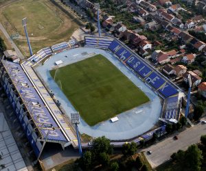 20.07.2012., Osijek - Zracne snimke grada i okolice. Stadion Gradski vrt
Photo: Marko Mrkonjic/PIXSELL