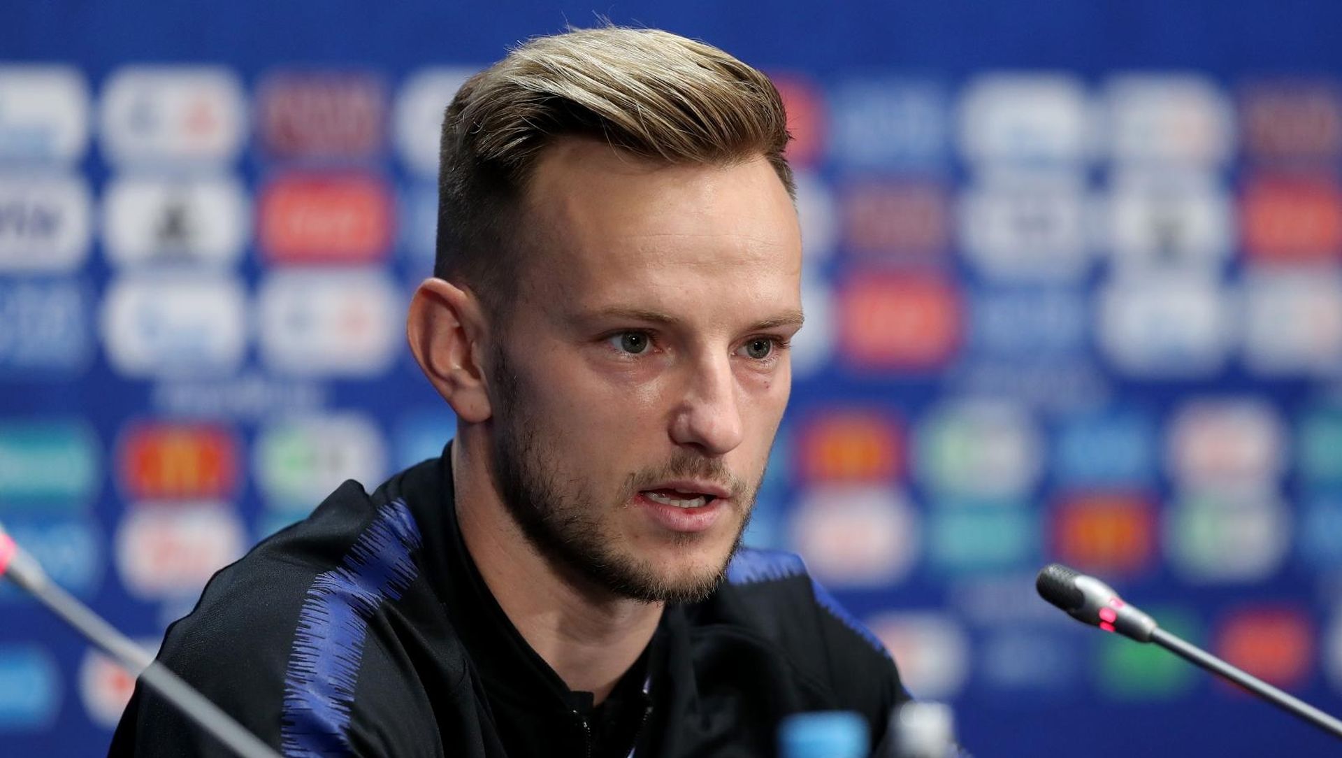 13.07.2018., Moskva, Rusija - Svjetsko nogometno prvenstvo 2018. Konferencija za medije hrvatske nogometne reprezentacije na stadionu Luznjiki. Ivan Rakitic
Photo: Igor Kralj/PIXSELL