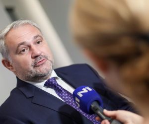 15.10.2019., Zagreb - Predsjednik HUP Davor Majetic, dao je izjavu za medije povodom otkazivanja konferencije za medije na kojoj su se trebali ocitovati  o odlukama Vlade uz najavljene promjene u podrucju zakona rada.
Photo: Borna Filic/PIXSELL