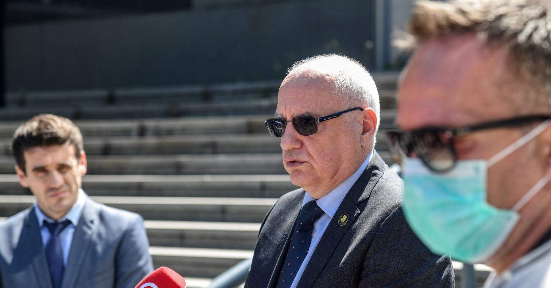 17.04.2020.., Zagreb - Konferencija za medije Sredisnjeg drzavnog ureda za sport, nakon izglasavanja dopuna Zakona o sportu u Saboru, kojim ??e se usvojiti mjera za potporu sektoru sporta. Tomislav Druzak i Kresimir Samija  Photo: Josip Regovic/PIXSELL