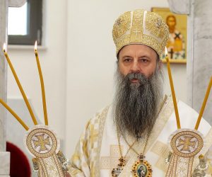 19.04.2020., Zagreb - Uskrsna liturgija koju predvodi episkop Srpske pravoslavne Crkve i metropolit zagrebacko-ljubljanski Porfirije Peric u kapelici Svetog Save u Duhovnom centru SPC-a na Svetom Duhu u Zagrebu. 

Photo: Goran Stanzl/PIXSELL