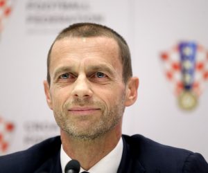 20.12.2016., Hotel DoubleTree by Hilton, Zagreb - 
Zajednicka konferencija za medije predsjednika UEFA-e Aleksandera Ceferina i predsjednika HNS-a Davora Sukera.
Photo: Igor Kralj/PIXSELL