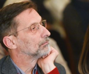 21.01.2020., Zagreb - Drustvo hrvatskih knjizevnika organiziralo predavanje Sanje Nikcevic pod nazivom "Pravo na lijepo/dobro/sveto u umjetnosti", povodom pokretanja nove izdavacke kuce Citadela libri i objavljivanja knjige Rajmund Kupareo "Prebivao je medju nama". Miro Gavran. 
Photo: Davorin Visnjic/PIXSELL