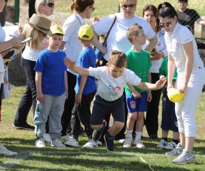 22.05.2014., Sibenik - Preko 500-tinjak djece iz 21-og vrtica sudjelovalo je na 13. Olimpijadi djecjih vrtica grada Sibenika. 
Photo: Hrvoje Jelavic/PIXSELL