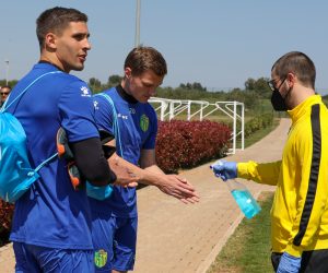 24.04.2020.., Medulin - 
Uz kontrolirane uvjete i postivanje svih mjera, prva momcad NK Istre 1961 zapocela je sa treninzima na terenima Arena Hospitality grupe u Medulinu. Trening  se odvijao u grupama od cetri igraca, bez medjusobnog doticaja. 
Photo: Srecko Niketic/PIXSELL