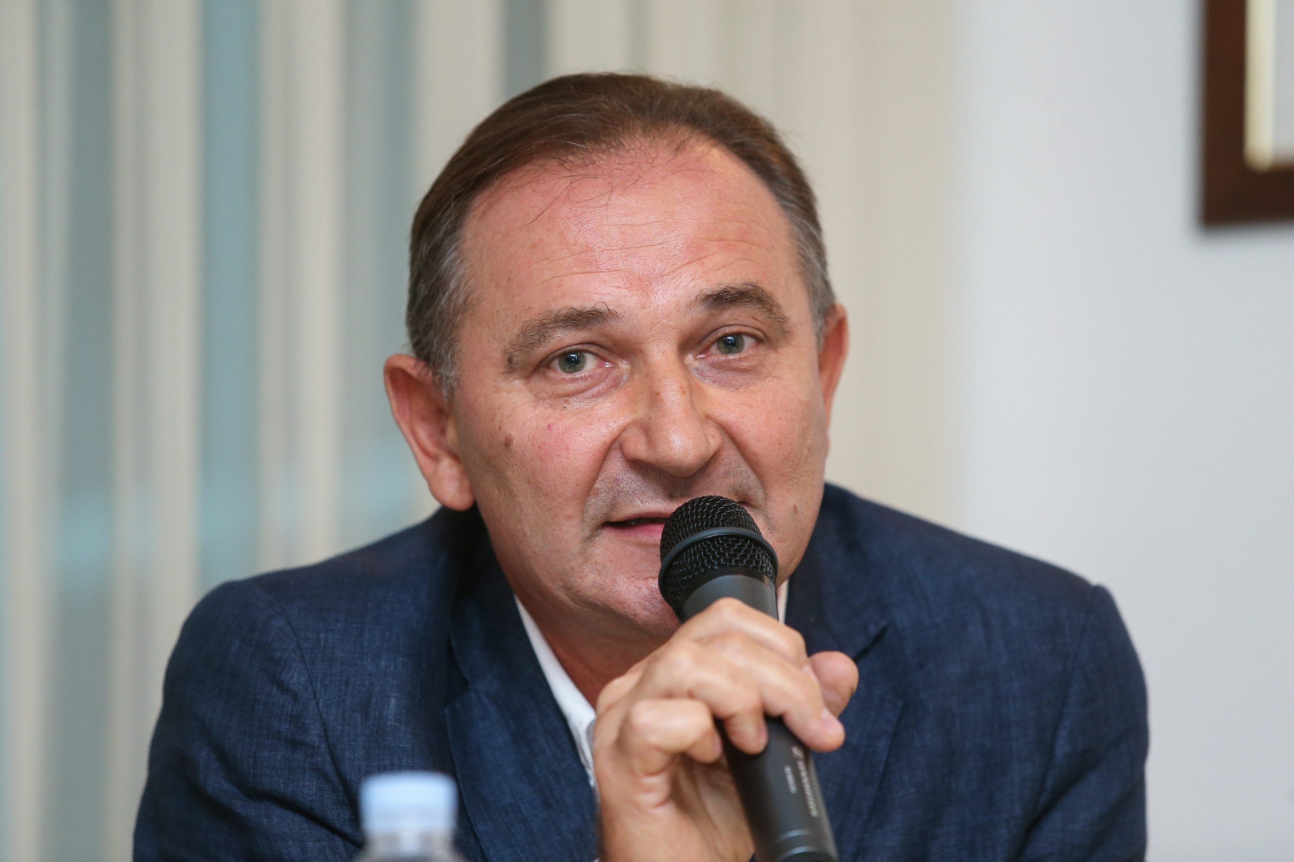 24.09.2019., hotel Dubrovnik, Zagreb - Europska konfederacija sindikata (ETUC) i njene hrvatske clanice Savez samostalnih sindikata Hrvatske (SSSH) i Nezavisni hrvatski sindikati (NHS), organiziraju konferenciju za novinare na temu: Mirovinska reforma u Hrvatskoj i Europi - Sindikalni zahtjevi za ukljucive, ucinkovite i adekvatne mirovine za sve, te ETUC-ova podrska inicijativi 67 je previse. Mladen Novosel
Photo: Luka Stanzl/PIXSELL