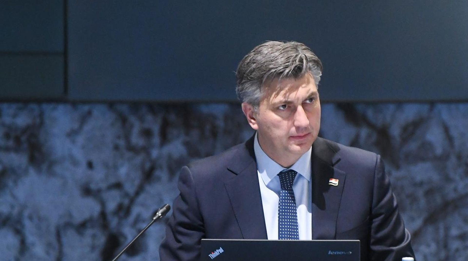 26.03.2020., Zagreb - U zgradi Nacionalne i sveucilisne knjiznice odrzana je 220. sjednica Vlade. Predsjednik VLade Andrej Plenkovic Photo: Josip Regovic/PIXSELL