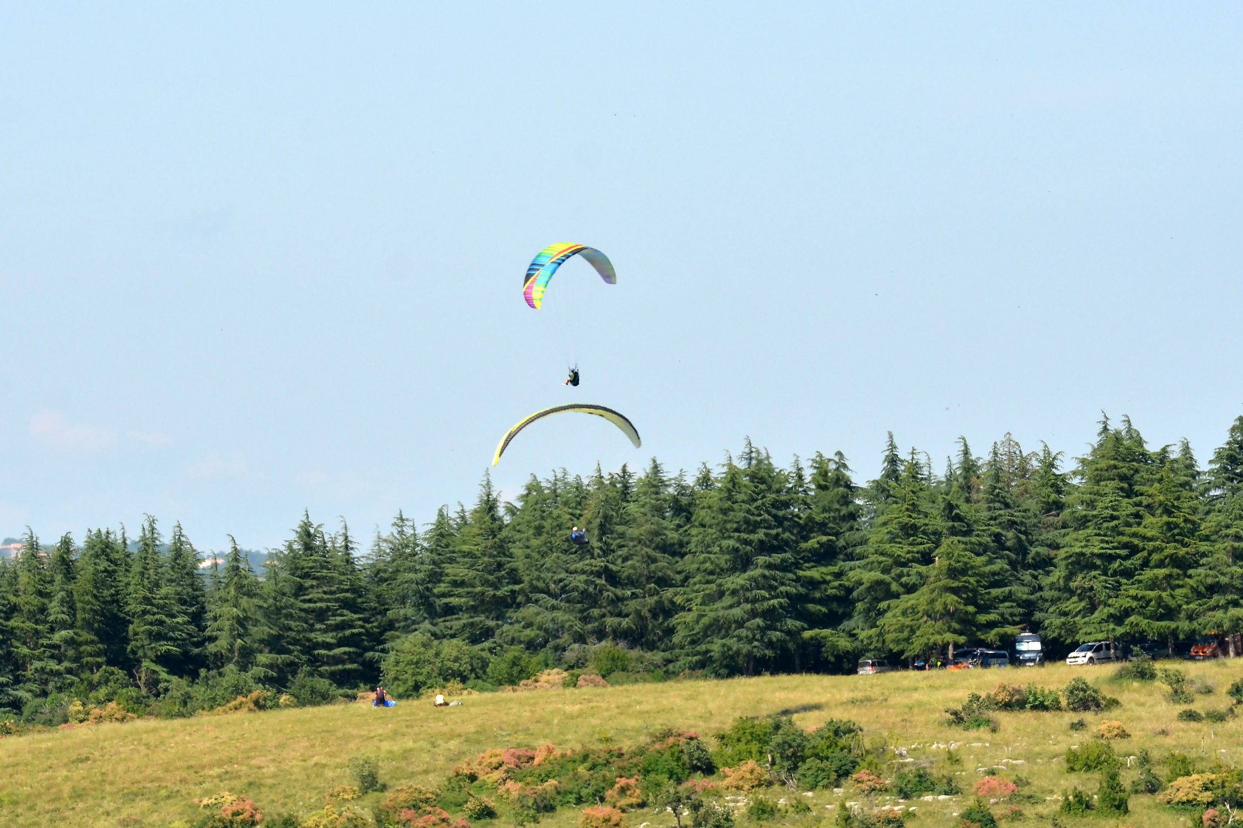 26.05.2018., Labinci - Paraglajderi uzivali u letenju iznad doline Mirne. Photo: Dusko Marusic/PIXSELL