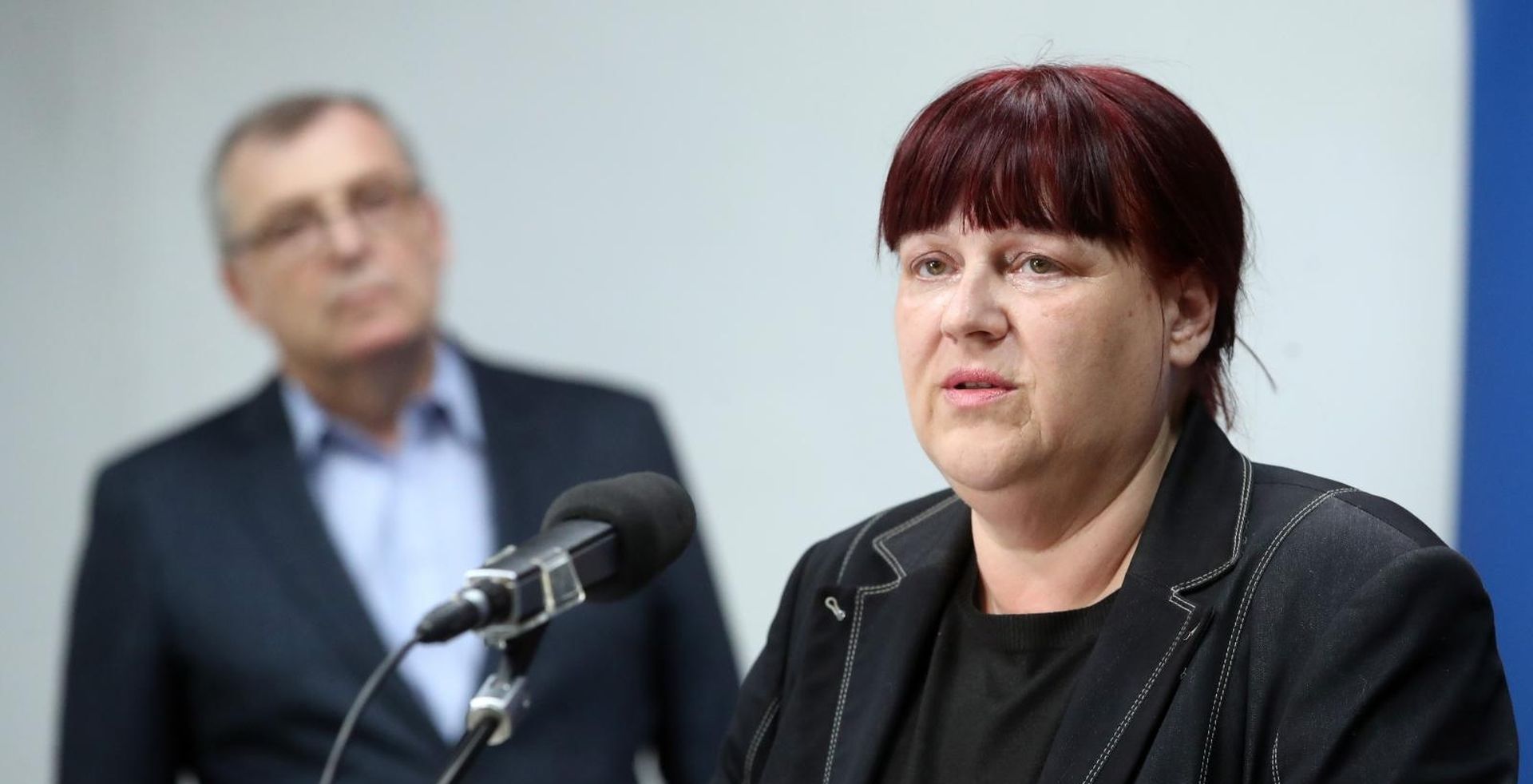 Zagreb, 29.04.2020 - Konferencija za medije Stozera civilne zastite Republike Hrvatske. Ravnateljica Hrvatskog zavoda za hitnu medicinu Maja Grba Bujevic.
Photo: Damir Sencar/HINA/POOL/PIXSELL