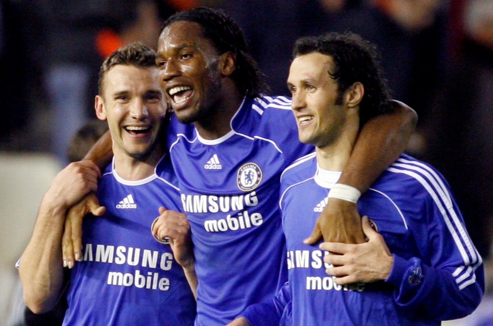 FILE PHOTO: Chelsea's Andriy Shevchenko, Didier Drogba and Ricardo Carvalho celebrate after their 2-1 victory against Valencia FILE PHOTO: ON THIS DAY -- April 10  April 10, 2007     SOCCER - Chelsea's Andriy Shevchenko, Didier Drogba and Ricardo Carvalho celebrate after their 2-1 victory against Valencia in their Champions League quarter-final second leg match at the Mestalla stadium.     The tie was evenly poised after the first leg at Stamford Bridge ended 1-1. Valencia took the lead through Fernando Morientes before Shevchenko, in his first season with Chelsea after signing from AC Milan, equalised in the second half.     Michael Essien then beat Valencia keeper Santiago Canizares at his near post in stoppage time to book a berth in the semi-finals, where Chelsea lost to Liverpool on penalties. REUTERS/Victor Fraile/File Photo VICTOR FRAILE