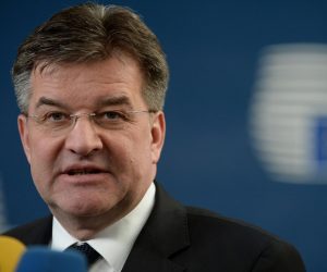 European Union foreign ministers hold an emergency meeting to discuss ways to try to save the Iran nuclear deal, in Brussels Slovakia's Foreign Minister Miroslav Lajcak speaks to the media as he arrives at a European Union foreign ministers emergency meeting to discuss ways to try to save the Iran nuclear deal, in Brussels, Belgium, January 10, 2020. REUTERS/Johanna Geron JOHANNA GERON